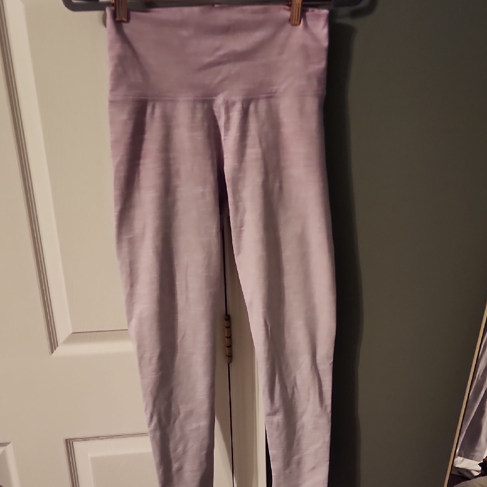 Women's Lavender High-Waisted Leggings. Ombre